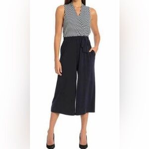 Sandra Darren Women's Belted Crop Jumpsuit